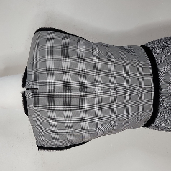 NWT Jason Wu Pleated Houndstooth Plaid Sleeveless Midi Dress - Picture 11 of 14